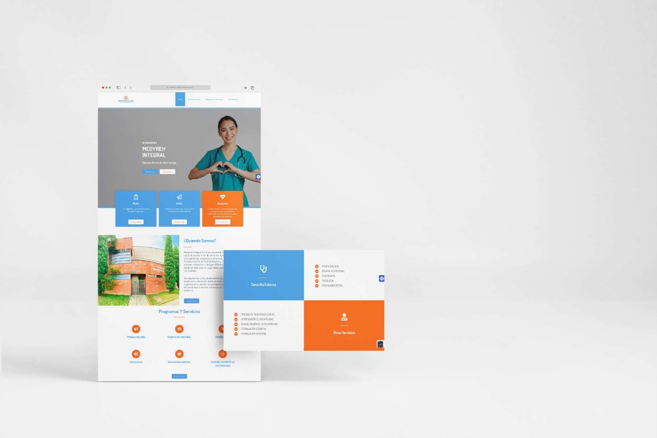 imágenes que ilustran servicios de branding, marketing digital, gestión de redes sociales, desarrollo de sitios web y fotografía profesional.